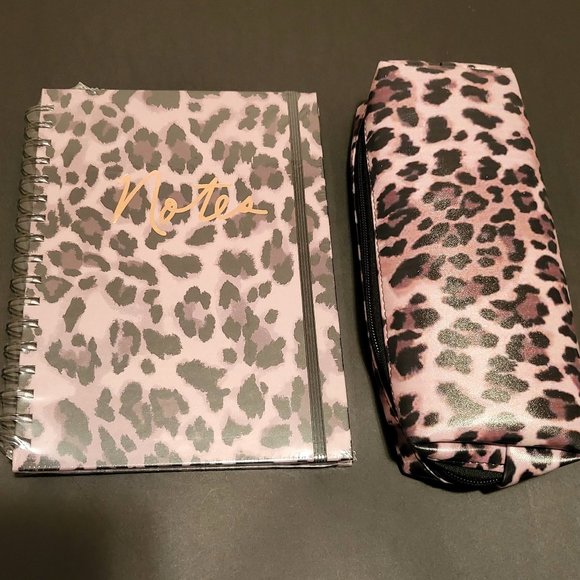 FLASH SALE! NEW Leopard Stationery Set: Journal & Pencil Case! - Picture 1 of 8